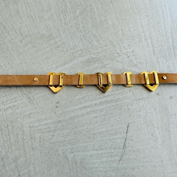 Dolce & Gabbana NWOT Vtg Y2K Phyton Snake Rhinestone Heart LOVE DG Skinny Belt - Picture 5 of 16